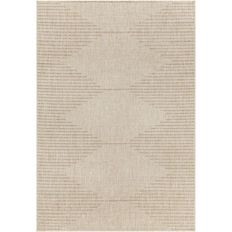 Mendota Geometric Tan Indoor/Outdoor Area Rug