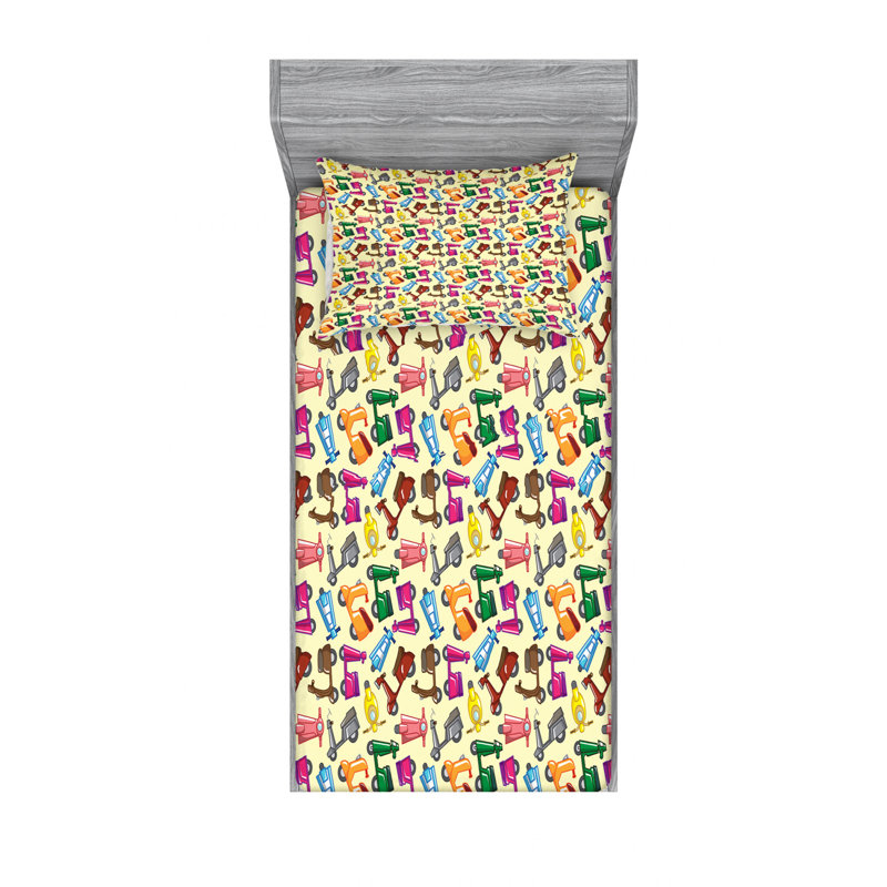 Microfiber Sheet Set, Twin Sheet Set with Fitted Sheet