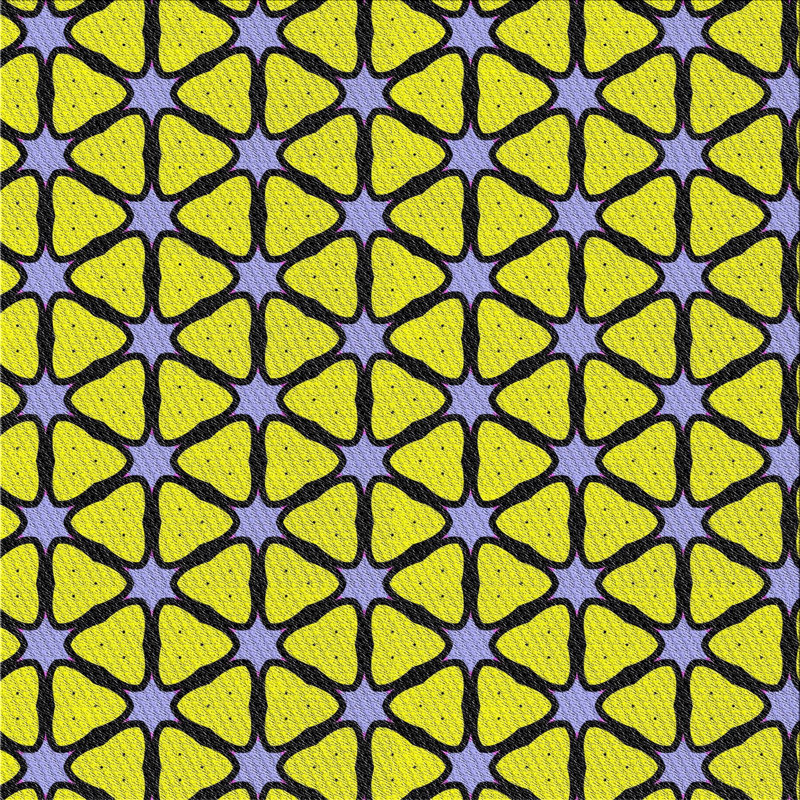 Tapis jaune / noir Power Loom, Carré 6 pi