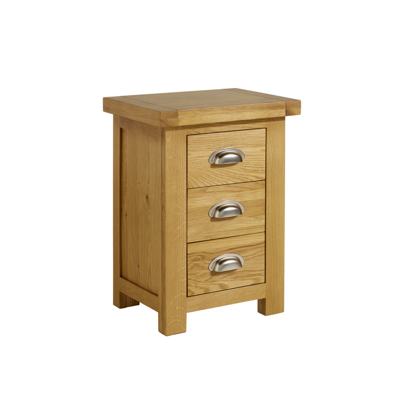 Hagberg 3 Drawer Bedside Table