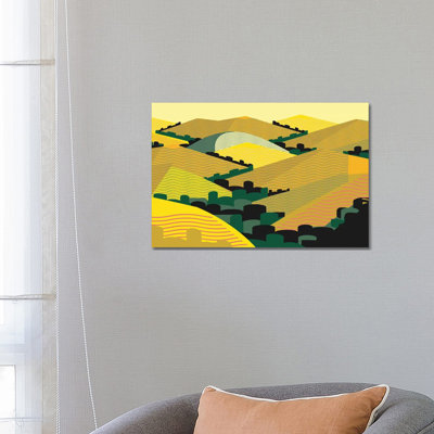 California Hills by Charles Harker - Wrapped Canvas Print