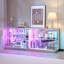 150cm Wide TV Stand for TVs up to 75", Entertainment Centre with Glass Doors and Shelves-1432163836