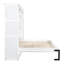 Full Size Bed With Bookshelf, White - Structure. Space Saving Option. Various Storage. No Spring Box. Straightforward Assembly Epsilons-932803851