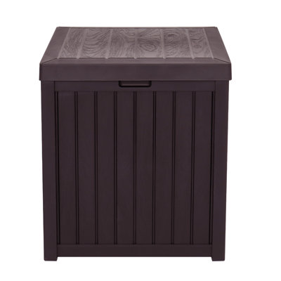 51Gal Brown Square Garden Plastic Storage Deck Box by Winado