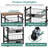 4-Tier Pull-Out Basket Rolling Kitchen Cart, Wood-Top Utility Storage Organizer for Produce Snacks Pantry Bathroom