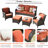 Crase Wicker 5 - Person Patio Conversation Set with Cushions-1161407083