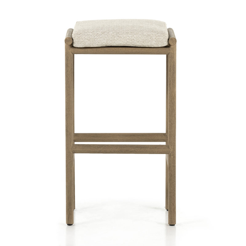 KYLA Outdoor Teak Bar Stool, Bar Stool (30.47” Seat Height)