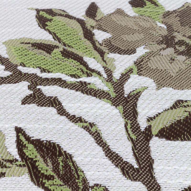 Cardone Floral Square Throw Cushion, Green