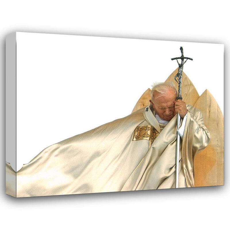 Le pape Jean-Paul II, 1920 - 2005, H 28 po x l 35 po