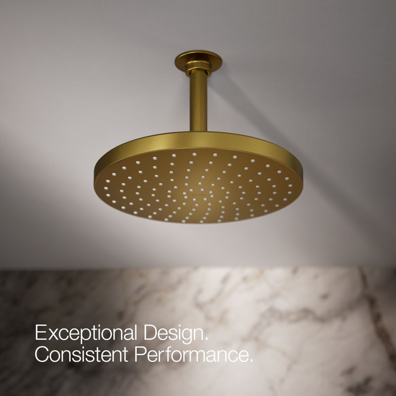 Flood Fixed Shower Head, Vibrant Brushed Moderne Brass