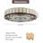 19.68" Ceiling Light with Vintage Colored Glass Shade