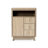 Natural Finish Wave-Patterned Manufactured Wood 3-Drawer 1-Door Bathroom Storage Cabinet
