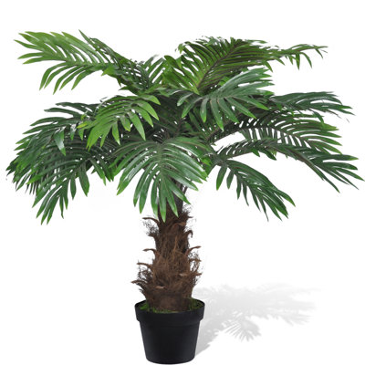 Palme Cycus 80cm Faux Palm Tree in Bamboo Pot