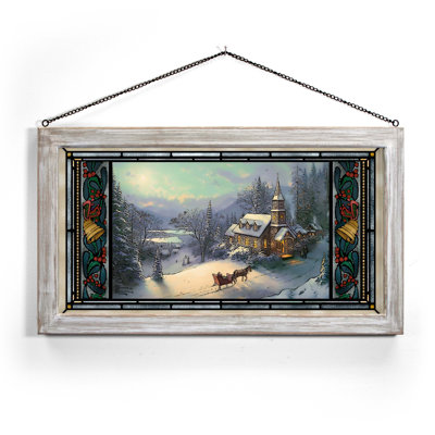 SGA SUNAY RIDE SLEigh RIDE 13X23: TK; Vitrail teinté blanc encadré