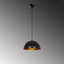 Lustre industriel moderne, noir et or, 19,7 po de diamètre x 47,6 po de hauteur | Corps en métal, hauteur réglable, douille E27 (40 W maximum) | Éclairage élégant pour la maison et le bureau, design scandinave et fantaisiste-1045785278-943803596