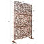 Écran d'intimité en métal rouille - H 76 po x l 76 po pour patio, terrasse, balcon, écran intérieur autoportant, idéal pour