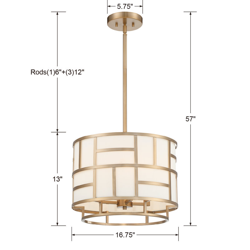 Danielson 4 - Light Chandelier, Gold