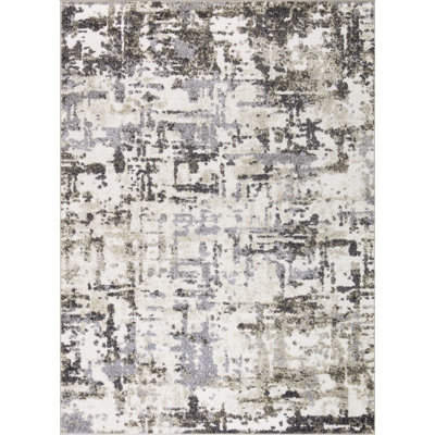 Tapis ivoire / gris Roseman