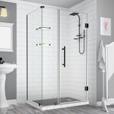 Bromley GS Frameless 36.38" x 72" Rectangle Hinged Shower Enclosure