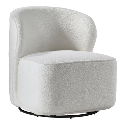 Upholstered Swivel Barrel Chair