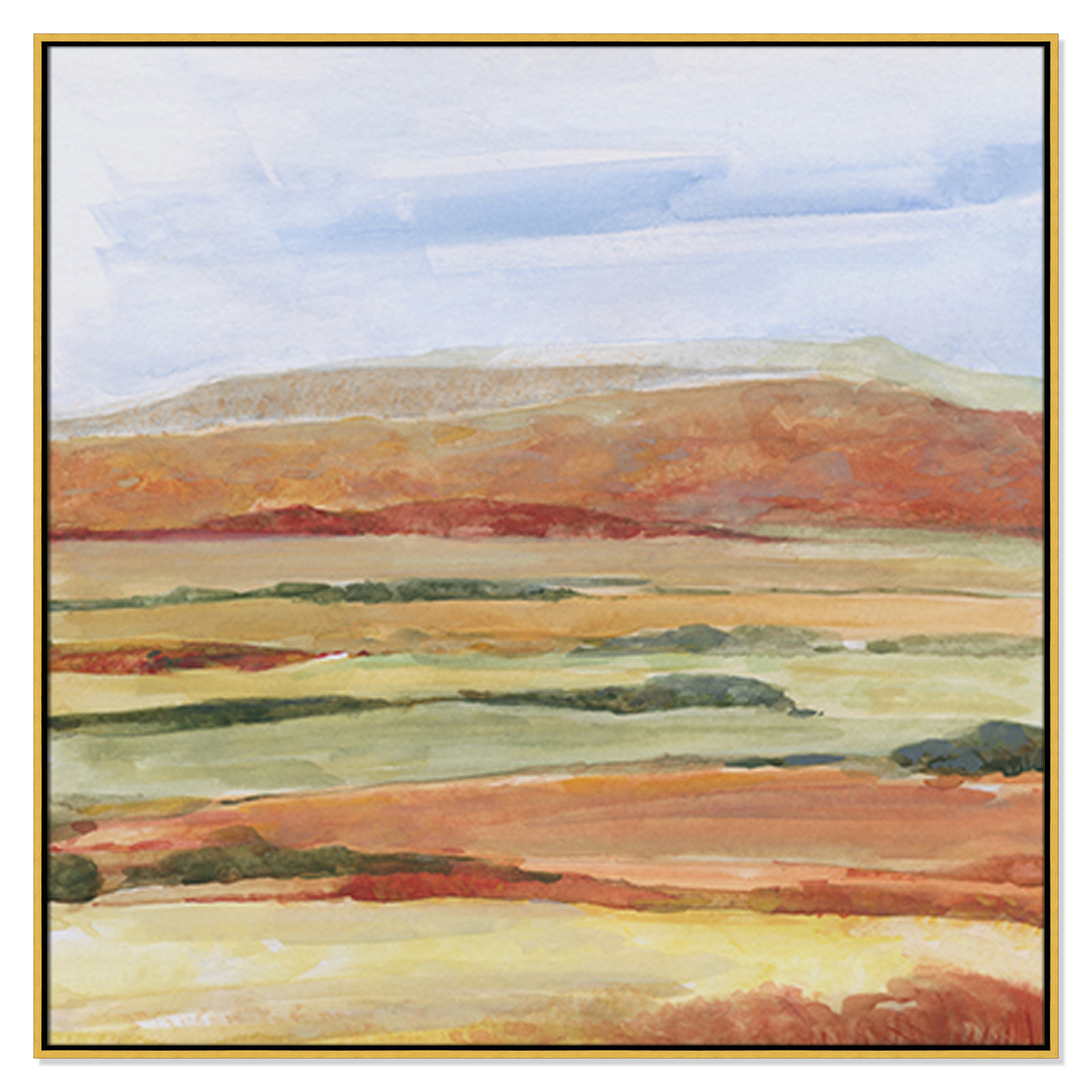 Damali "Sedona Magic" Print by Sally Swatland, 46.5" H x 46.5" W x 2" D, Gold