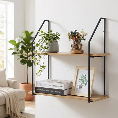 60 cm W Iron Wall Mounted Shelving Unit