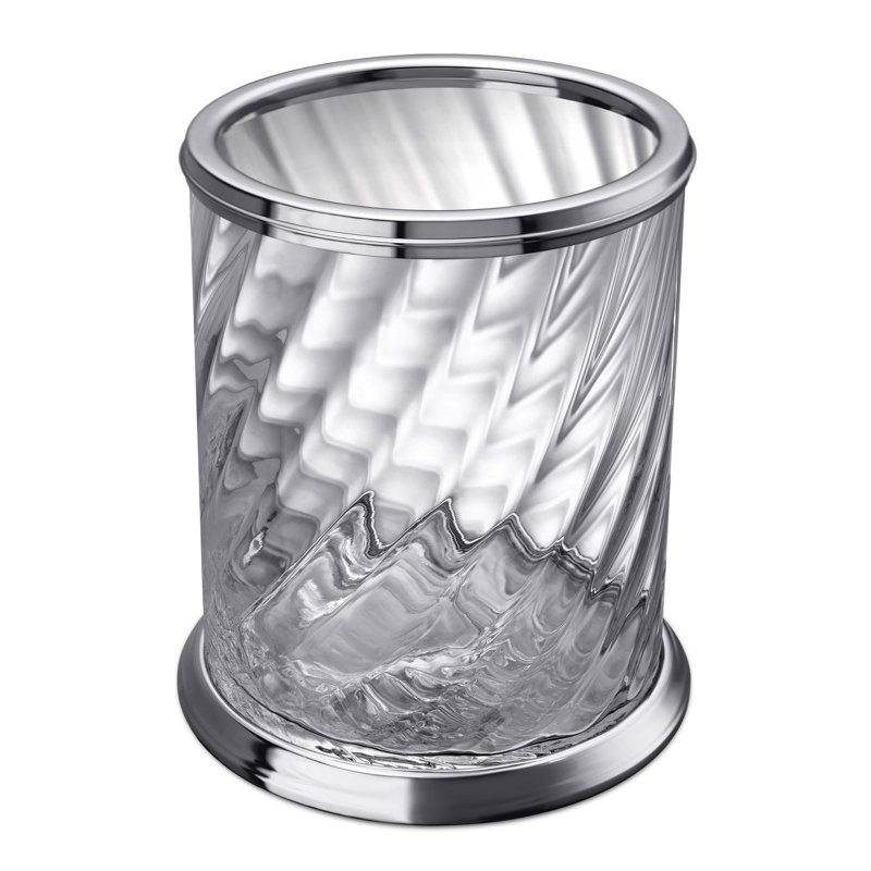 Panier à déchets avec dessus 2,16 gallons Okelley, Chrome