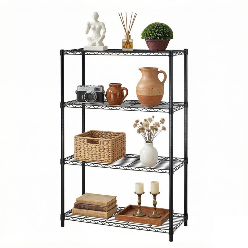 4 Tier Adjustable Wire Shelving Unit
