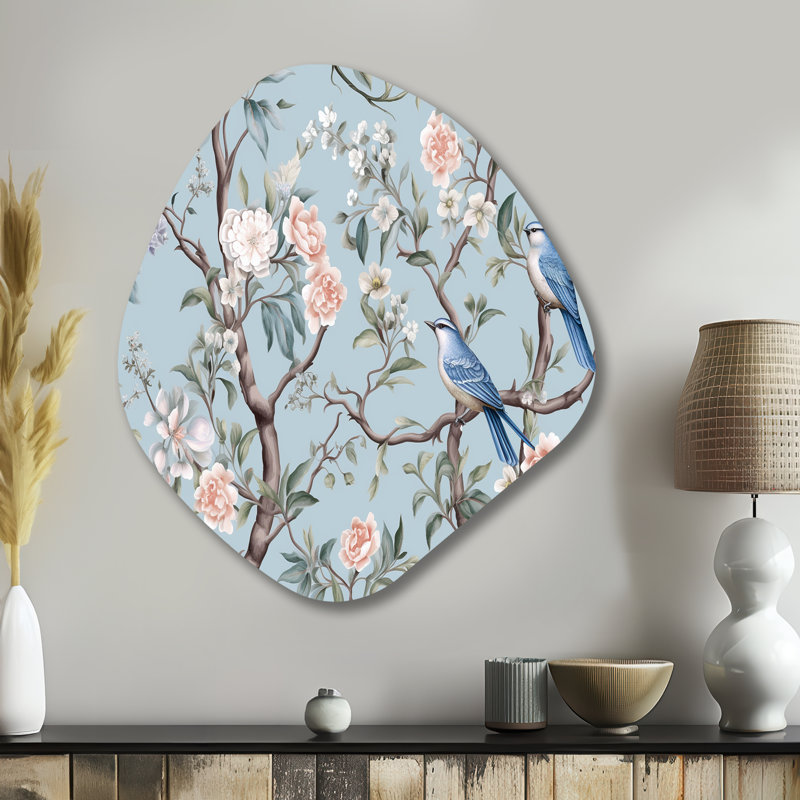 Persaud - art mural asymétrique en forme de nébuleuse florale, H 35 po x l 31 po