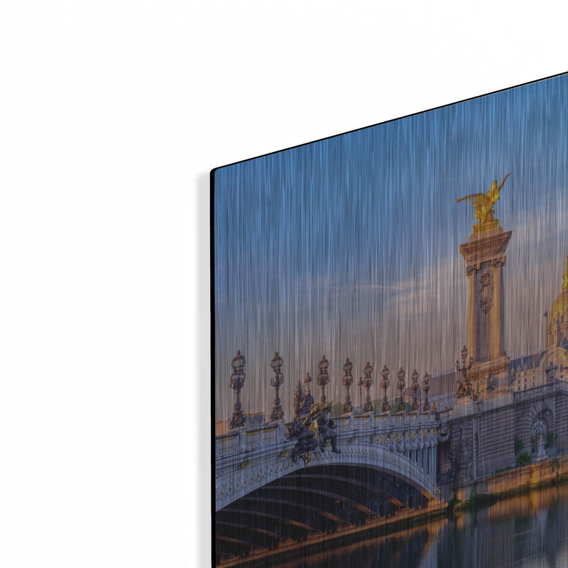 «Paris - Alexander Iii Bridge», art mural en métal, H 16 po x l 12 po
