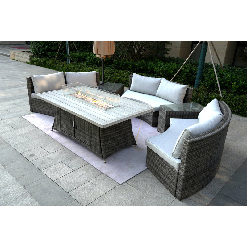 6 - Person Patio Conversation Set with Cushions
