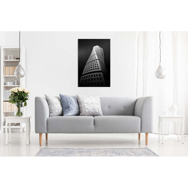 Twisted Tall Building Skyscraper - Wrapped Canvas Print, 46cm H x 31cm W