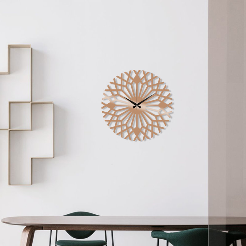 Crescentia Metal Wall Clock, Copper