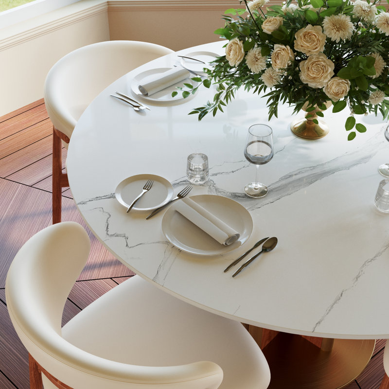 Table bistro moderne 43 po pour 2-4 places Modern, H 29,9 po x L 43,3 po x l 43,3 po, Blanc