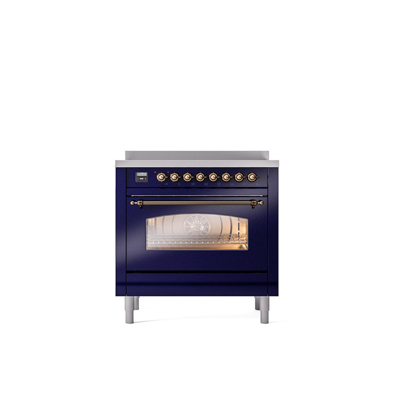 ILVE Nostalgie II 36 in Induction Range, Midnight Blue/Bronze