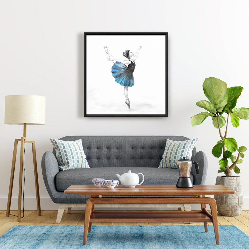 Petite ballerine bleue, reproduction sur toile