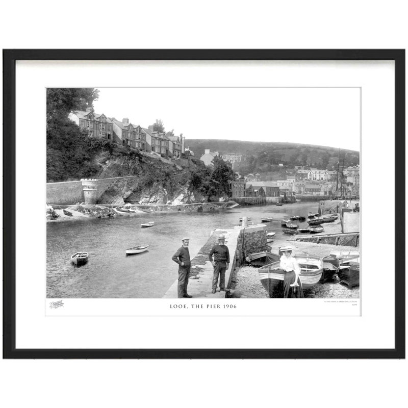 Looe, The Pier 1906 - Single Picture Frame Print, 45cm H x 60cm W x 2.3cm D