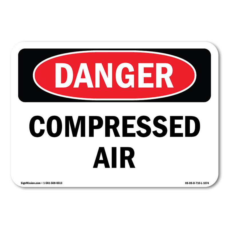 Compressed Air Decal 14" X 10"