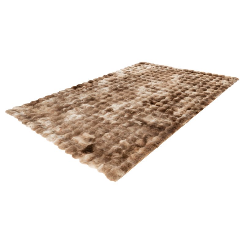 Camouflage Abstract Hand Tufted Area Rug, Taupe, Rectangular 40 x 60cm