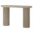 Isa 55" Wide Oval Fluted Console Table in Alder White-889932973