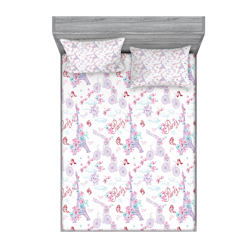 Microfiber Sheet Set, Full/Double Sheet Set with Fitted Sheet