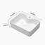 Lavabo de salle de bain vasque rectangulaire en céramique 15 po Hewei-90693375