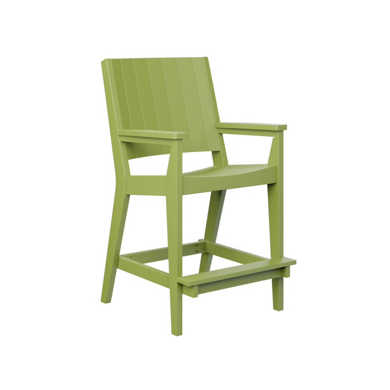 Chaise de bar berlinoise à motif de kiwis tropicaux berlinois Berlin Gardens, 25.5", Vert kiwi