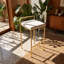 Upholstered Counter Stool with Steel Frame