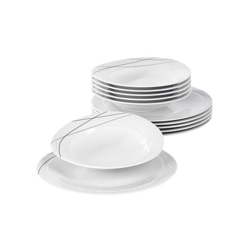 Devkaran Piece Porcelain Dinnerware Set - Service for 6