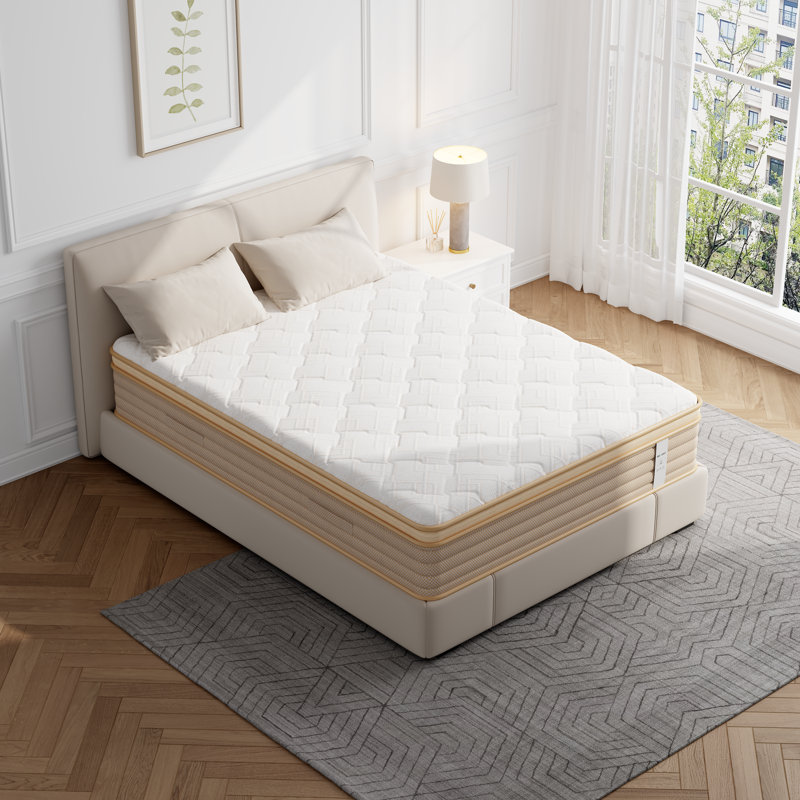 12'' Mattresses in a Box, Memory Foam Hybrid Mattress, with Individual Pocket Spring for Motion Isolation & Silent Sleep, Pressure Relief