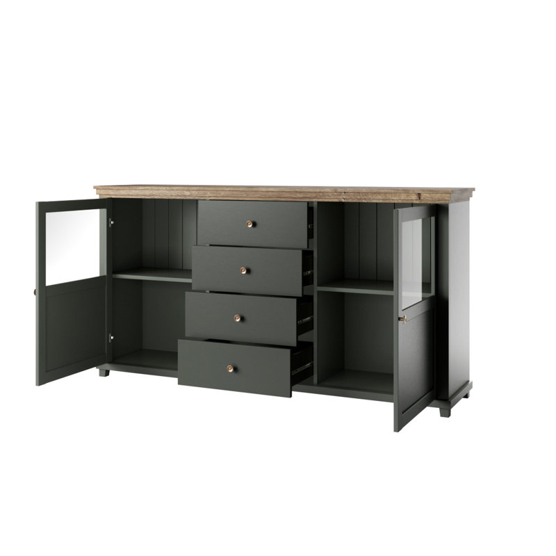 Sabatino 181cm Sideboard, Green/Lefkas Oak