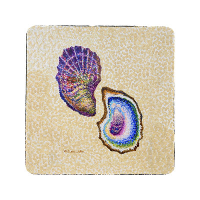 Deux sous-verres à deux huîtres