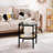 Round End Table Side Table with 2-Tier Storage Shelves(Set of 2)