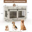 Grande cage pour chien de 47 pouces avec cloison amovible - Chenil pour chien de taille moyenne et petite-1467942188